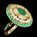 14k Gold 2.25ct Emerald 0.85ct Diamond Ring - 3