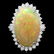 14k White Gold 21.00ct Opal 3.02ct Diamond Ring