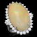 14k White Gold 21.00ct Opal 3.02ct Diamond Ring - 3