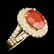 14k Gold 10.00ct Garnet 1.55ct Diamond Ring - 3