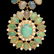 14k Gold 32.00ct Opal 1.00ct Diamond Necklace