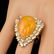 14k Yellow Gold 14.00ct Opal 2.20ct Diamond Ring - 3