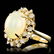 14k Yellow Gold 6.00ct Opal 0.80ct Diamond Ring - 2