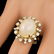 14k Yellow Gold 6.00ct Opal 0.80ct Diamond Ring - 5