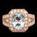 14k Rose 3.00ct Aquamarine 1.30ct Diamond Ring