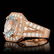 14k Rose 3.00ct Aquamarine 1.30ct Diamond Ring - 2
