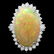 14k White Gold 21.00ct Opal 3.02ct Diamond Ring