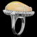 14k White Gold 21.00ct Opal 3.02ct Diamond Ring - 2
