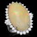 14k White Gold 21.00ct Opal 3.02ct Diamond Ring - 3