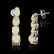14k Gold 4.00ct Opal 0.20ct Diamond Earrings - 3