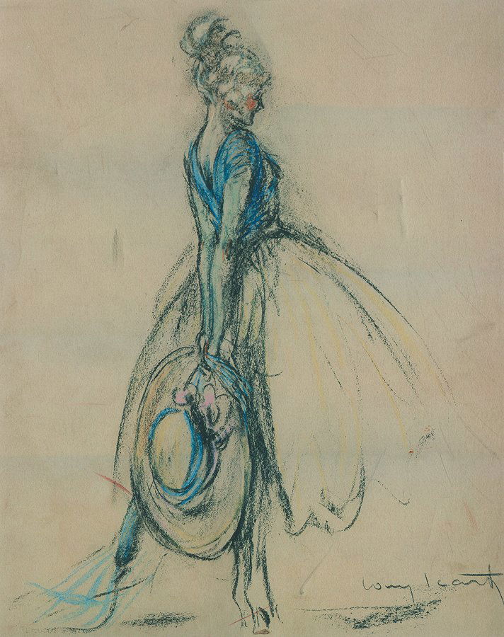 New Hat - Louis Icart: New Hat - Louis Icart. Limited edition Giclee lithograph on archival watercolor paper. The signature is in the plate. The edition size is 500. Certificate of Authenticity is included. Approx. 30x20".