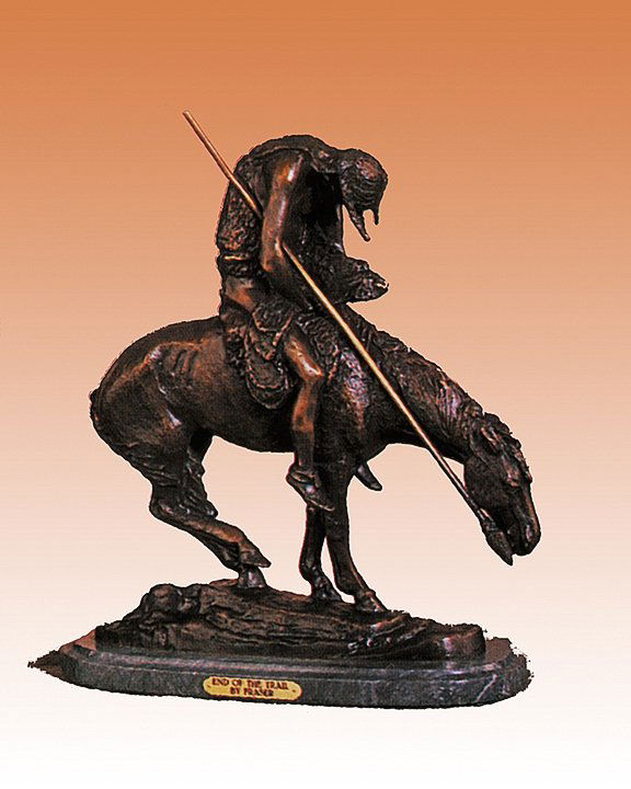 End of the Trail - James Earl Fraser: End of the Trail - James Earl Fraser. Size 20x18" Mr. Earl Fraser was born in Minnesota in 1876 thereafter he lived in the Dakotas. He died in 1953. He studied in Paris under master sculptors and is c