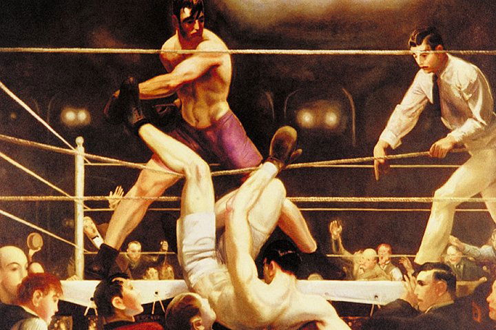 Dempsey and Frippo - George W. Bellows: Dempsey and Frippo - George W. Bellows. Limited Edition Giclee on archival canvas. Includes Certificate of Authenticity. Edition of 500. Approx 20x26". The signature is in the plate. Framing is additi
