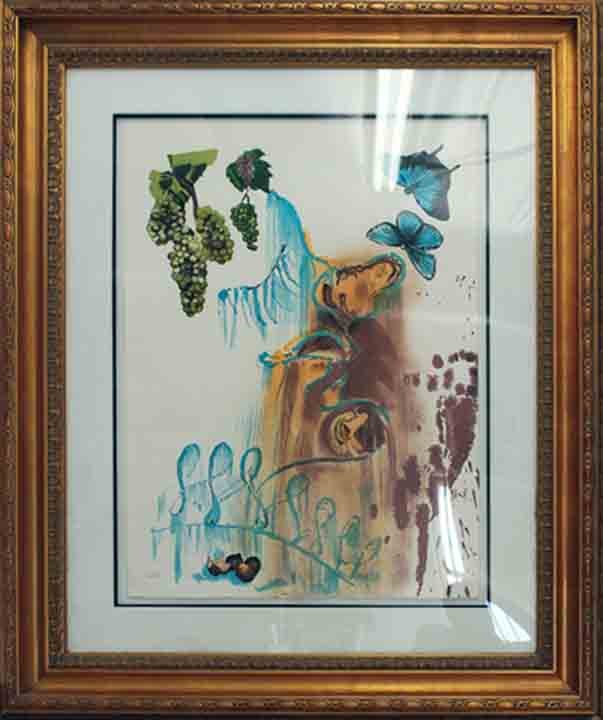 Salvador Dali-Original Lithograph Lim Ed Hand Signed: Springtime Butterfly - Salvador Dali. Original Lithograph limited edition on archival paper, Hand signed and numbered by Dali. Beautifully custom framed. Includes certificate of authenticity. A beauti