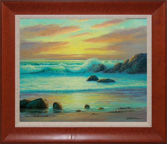 William Blackman-Original Oil Painting, At Sunset: At Sunset - William Blackman. Original Oil painting on archival canvas. Hand signed by the artist. Includes Certificate of Authenticity. Custom framed. Approx. 30x36". 20% of proceeds go to charity.Wi