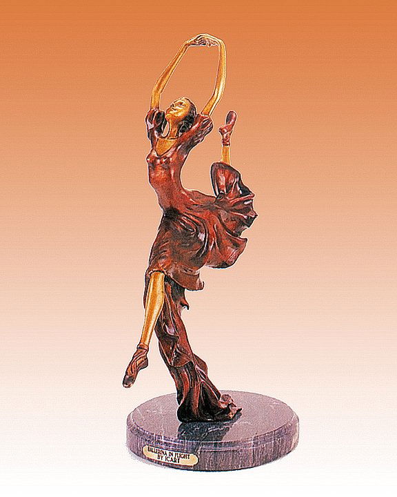 Louis Icart-Bronze Sculpture-Ballerina in Flight: Ballerina in Flight - Louis Icart. Size 24x11" Louis Icart was born in France in 1888. He was well educated and a master in art deco. He fought in WWI and returned to become a world famous artist. Thi
