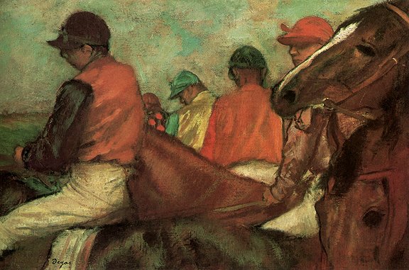 Edgar Degas-Limited Edition Giclee-Horses and Jockeys: Horses and Jockeys - Edgar Degas. Limited Edition Giclee on archival canvas. The signature is in the plate. Edition size is 300. Includes Certificate of Authenticity. Approx. 24x30" 20% of the proceed