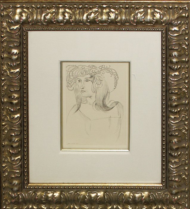 Matisse-Limited Edition Lithograph-Portrait of Lady: Joy Portrait of Lady- Henri Matisse. Limited Edition lithograph on archival watercolor paper. Estate signed, part of Collection Domain. Edition size 500. Includes Certificate of Authenticity. Approx. 
