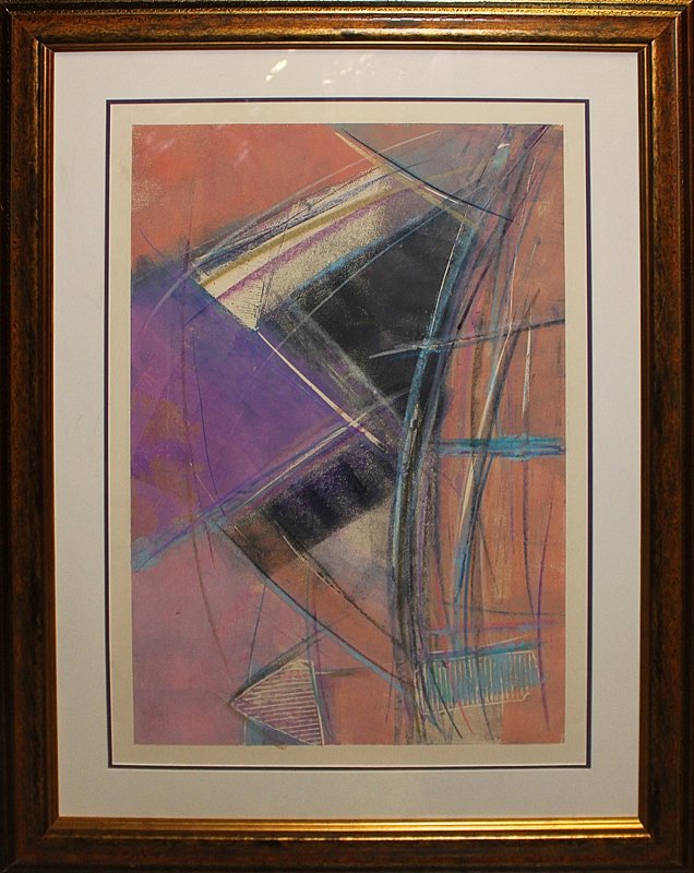 Zinovy Abstract- Original Oil: Abstract-Original Oil on paper Includes Certificate of Authenticity. 30x40. Zinovy Shersher immigrated to the United states from Russia in 1980 after years of struggling to keep his own artistic visio