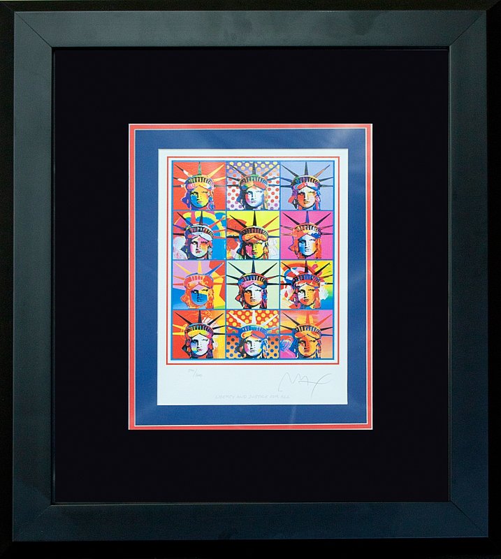 Peter Max Mixed Media Original Statue of Liberty: Statue of Liberty-Peter Max, Mixed Media Original Hand signed by the artist. Born Peter Max Finkelstein 1937 in Berlin, Germany is a German-born American artist best known for his iconic art style in