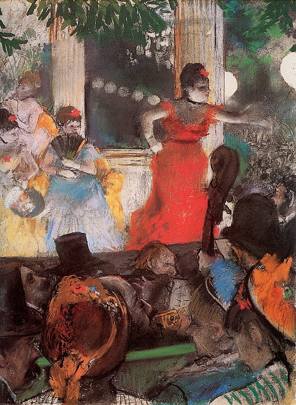 Degas Limited Edition Cafe Concert: Cafe concert - Edgar Degas. Limited Edition Giclee on archival canvas. The signature is in the plate. Edition size is 300. Includes Certificate of Authenticity. Approx. 24x30" 20% of the proceeds go t