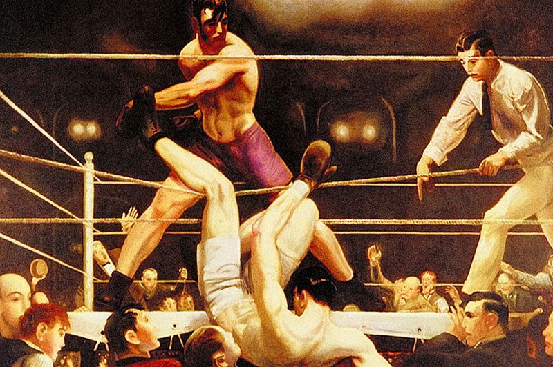 George W. Bellows-Limited Edition-Dempsey and Firpo: Dempsey and Firpo - George W. Bellows. Limited Edition Giclee on archival canvas. Includes Certificate of Authenticity. Edition of 500. Approx 20x26". The signature is in the plate. Framing is additio