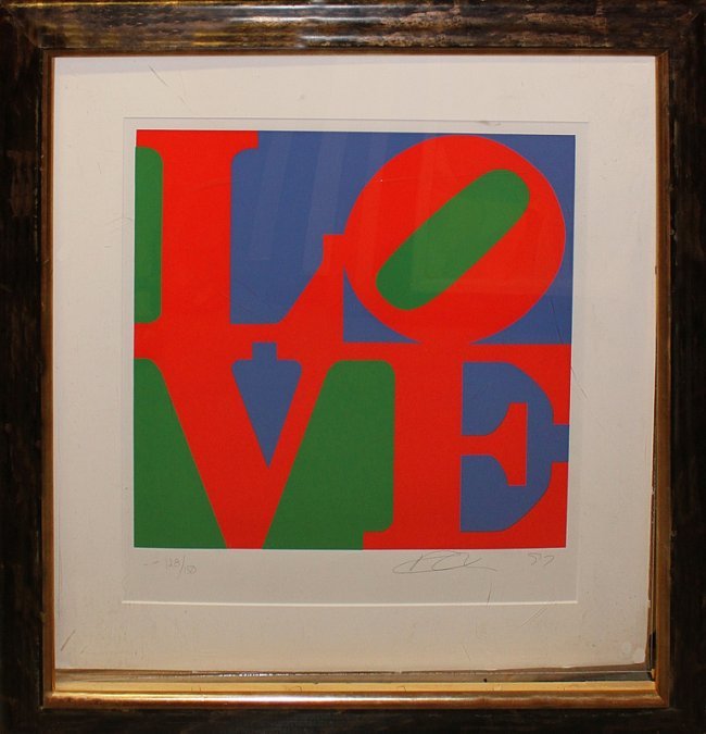 Robert Indiana Lithograph Love: Love by Robert Indiana. Lithograph Robert Indiana was also known as Robert Clark, (born 1928) is an American artist associated with the Pop Art movement.Love is a signed lithograph and a limited editi