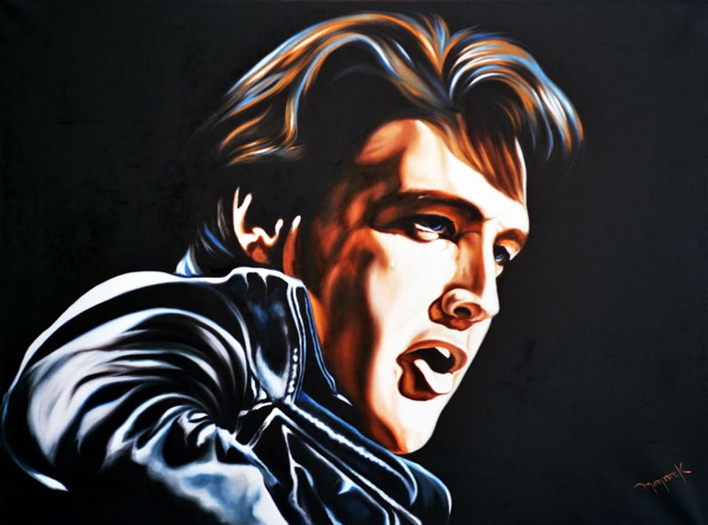 Hector Monroy, Elvis Original Oil: Hector Monroy, Elvis Original Oil