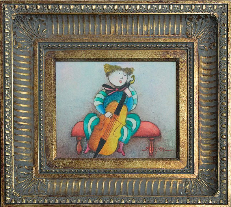 Original Oil on canvas by Boulanger: Original Oil on canvas.Pursuing her dream to be both a great artist and musician, Rodo soon found that time would not permit the necessary devotion to both her passions. At 22, she turned all of her e