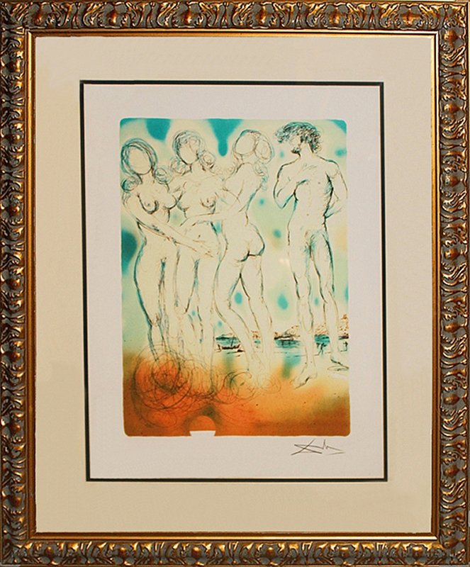 Salvador Dali Birth of Venus Lithograph: Salvador Dali Limited Edition Lithograph Birth of Venus