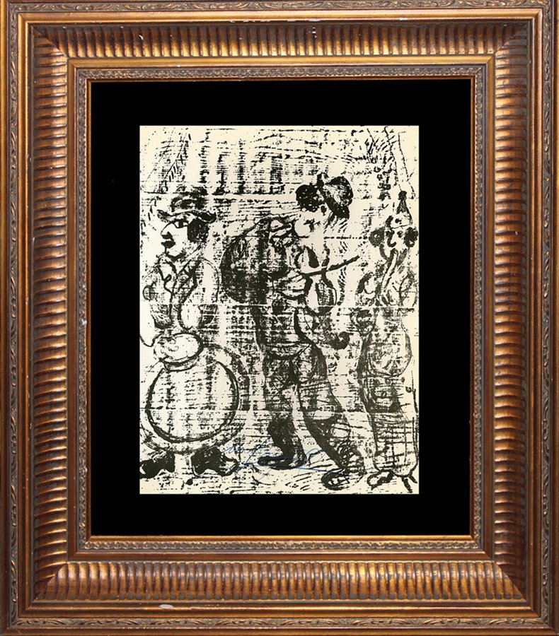 Marc Chagall Hand Signed Original Lithograph: ***AMAZING MARC CHAGALL **|**|** Marc Chagall Hand Signed original Lithograph. This original lithograph is hand signed by the artist. Custom framed. Includes certificate of authenticity. Approx 26x28 