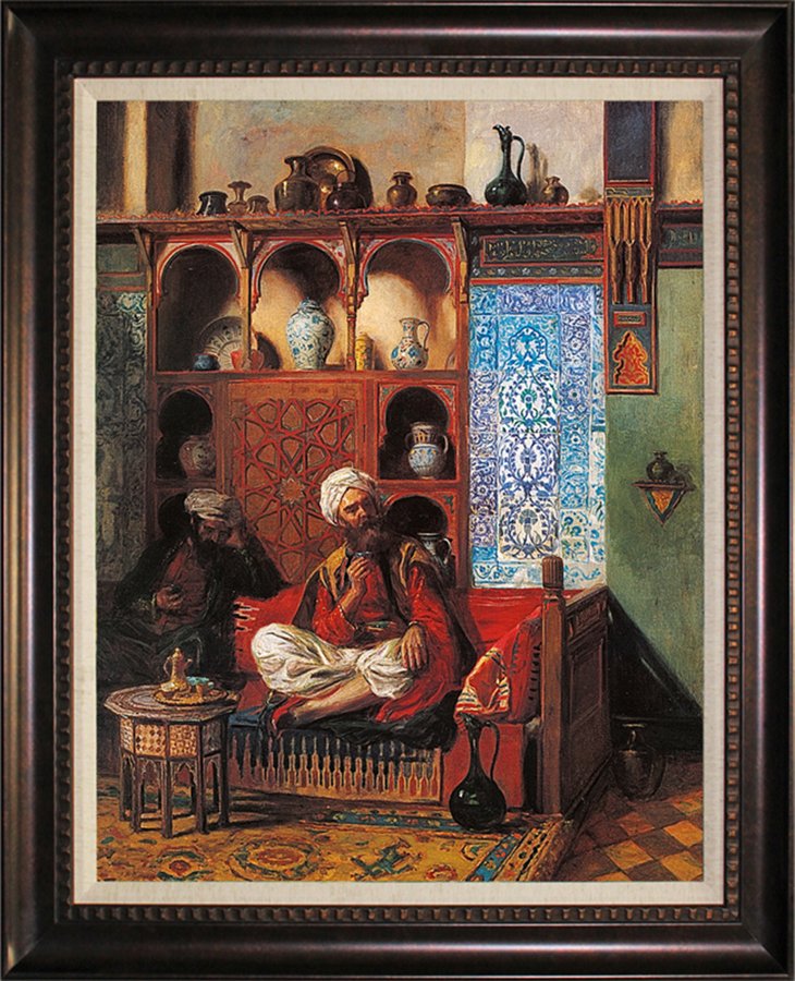 Hand Embellished John Burgess Arabs in the Interior Ltd: After John Burgess Arabs in the Interior Limited Edition hand embellished giclee on canvas. Includes certificate of authenticity. 26x30 inches approx.The signature is in the plate