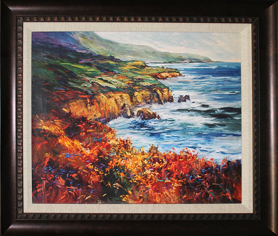 Michael Schofield-Mixed media Hand Signed-Cliffs: Cliffs- Michael Schofield. mixed media on archival canvas.One of a kind. Hand signed by the artist. Includes Certificate of Authenticity. Approx. 26x30 Custom Framed.