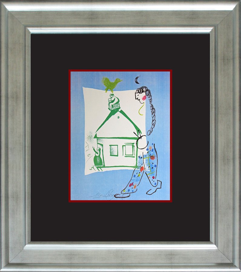 Marc Chagall Hand Signed Original Lithograph: Marc Chagall Hand signed Lithograph Approx size 20x24 inches Custom framed Includes certificate of authenticity. Mourlot Press