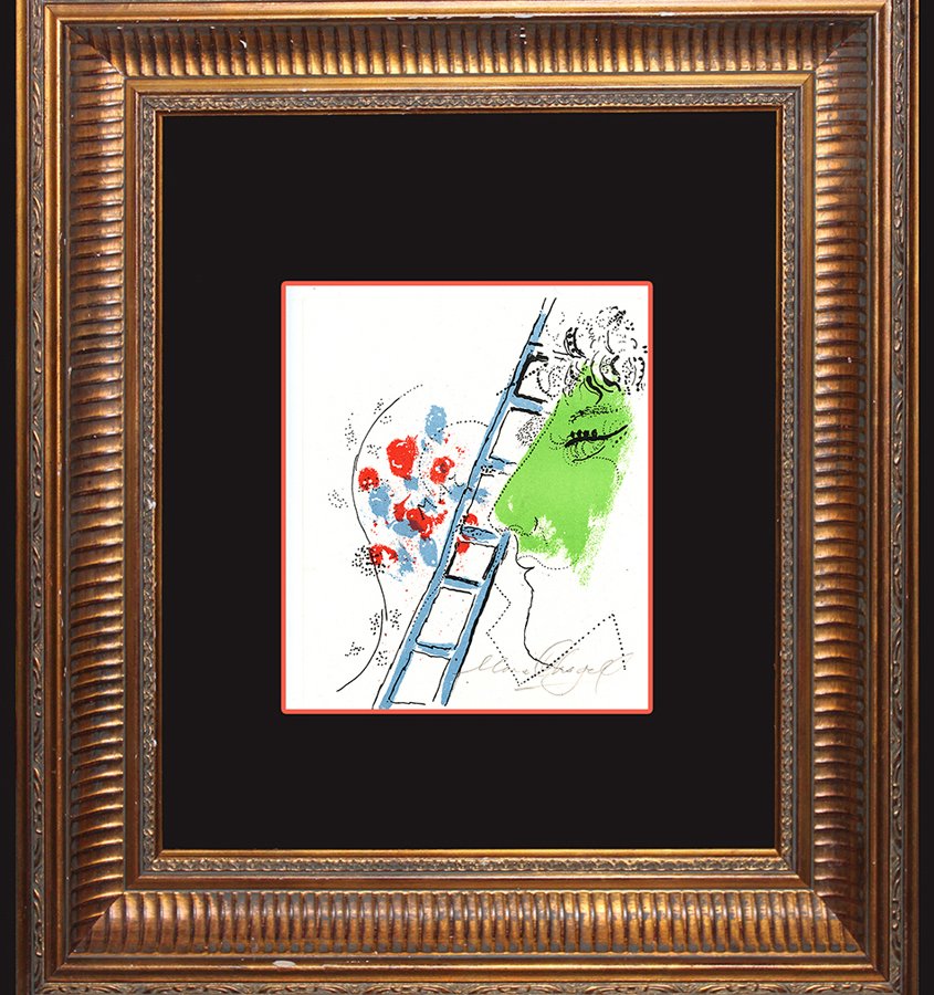 Marc Chagall Hand signed Lithograph: Marc Chagall Hand Signed Lithograph Approx 20x24 inches Custom framed. Hand signed by Marc Chagall. Includes certificate of authenticity.