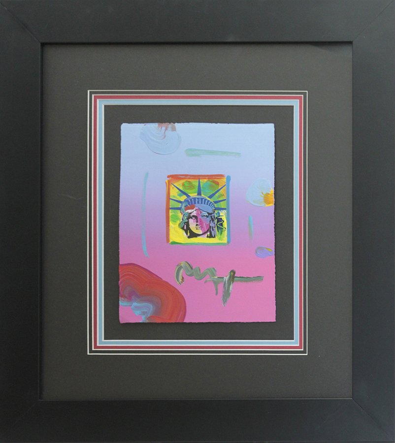 Peter Max Hand Signed Original Mixed Media: Peter Max Original Mixed Media Approx 20x24 inches. Hand signed by the artist. Includes certificate of authenticity from Peter Max the artist publisher.