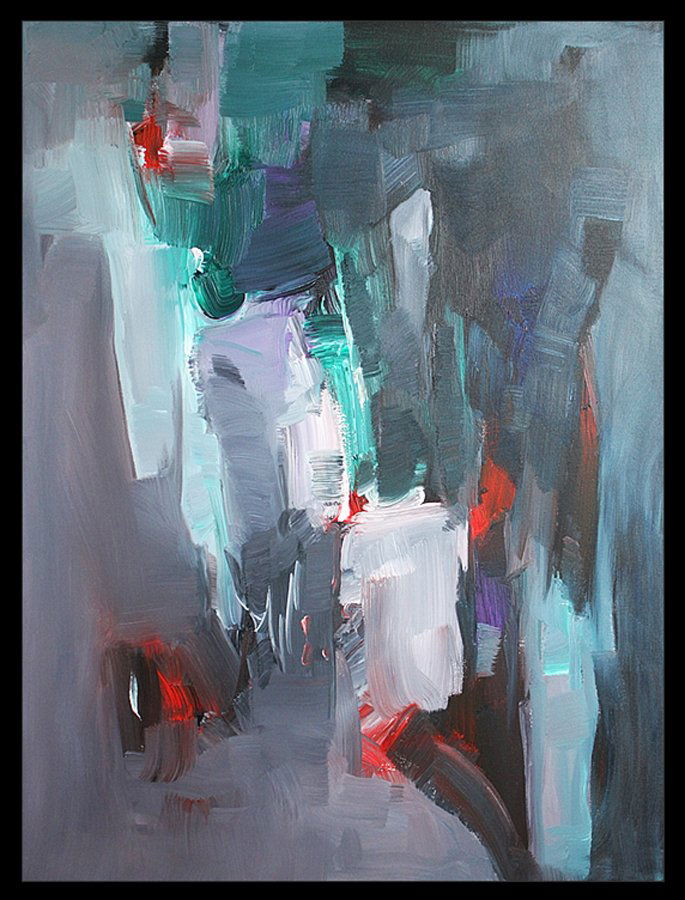 Michael Schofield Original Abstract on Canvas: Michael Schofield Original Abstract on Canvas. Hand signed by the artist. Includes certificate of authenticity. 36x48 inches custom framed shadow boxed.