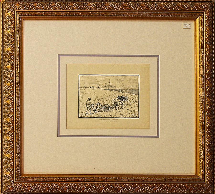 Etching Claude Monet: After Claude Monet- Etching Approx 24x26 Custom framed. Includes certificate of authenticity. The signature is in the plate.