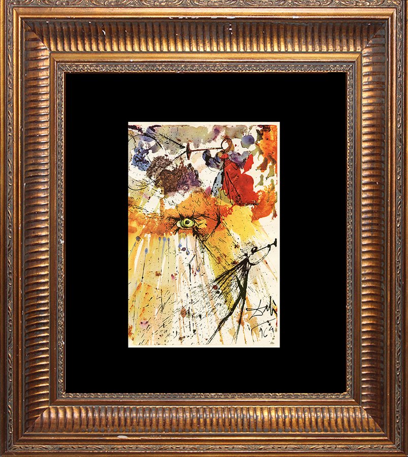 Original Wood Block Biblia Sacre by Salvador Dali: ***AMAZING SALVADOR DALI **|**|** Biblia Sacre by Salvador Dali Original Wood Block. Includes certificate of authenticity. Custom framed. Approx 20x24 inches.