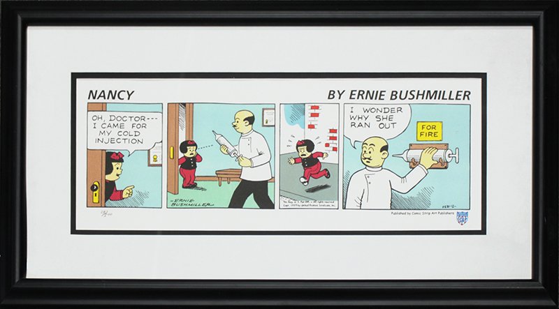 Animation Cartoon Lithograph: Animation Cartoon Lithograph Custom framed. Approx 16x20 inches.