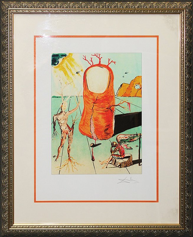 Salvador Dali-Ltd Ed Lithograph-The Vision of the Angel (1 of 1)