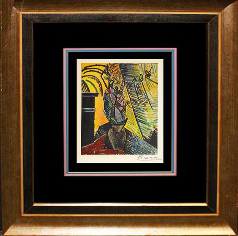 Pablo Picasso Hand Signed Custom Framed Lithograph (1 of 1)