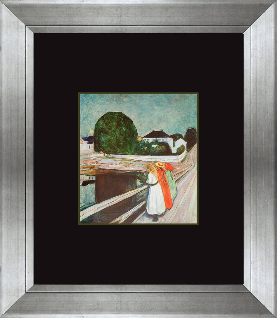 Edvard Munch original color plate lithograph over 55: Edvard Munch plate litho over 55 years old. Approx 20 x 22 inches. Signed in the plate. Custom framed. Includes certificate of authenticity.