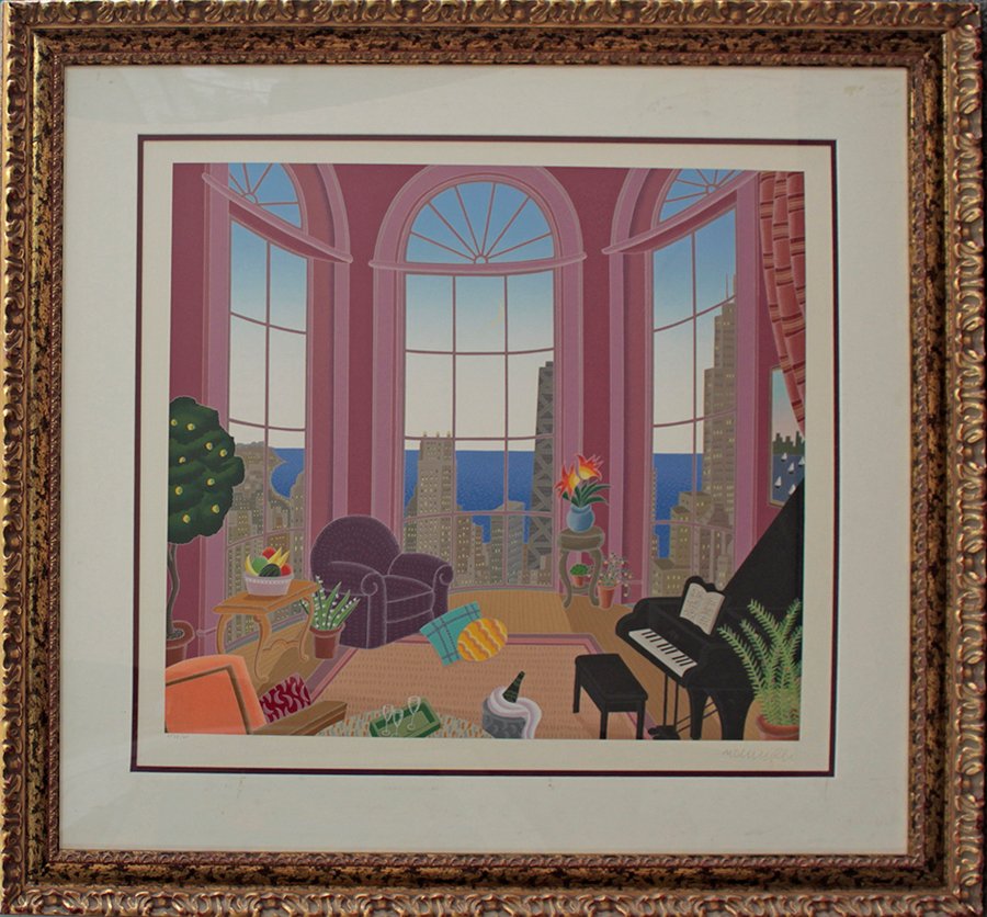 Thomas McKnight Limited Edition Serigraph: Thomas McKnight Serigraph Hand signed and numbered by the artist. Thomas McKnight Limited edition Serigraph, hand signed and numbered by the artist. Custom Framed. Approx 36x44. Includes certificate o