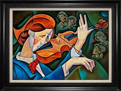Zinovy Shersher Limited Edition Minuet: Zinovy Shersher Limited Edition Giclee on canvas Minuet. Hand signed and numbered by the artist. 30x40 approx inches. Includes certificate of authenticity. Custom framed.