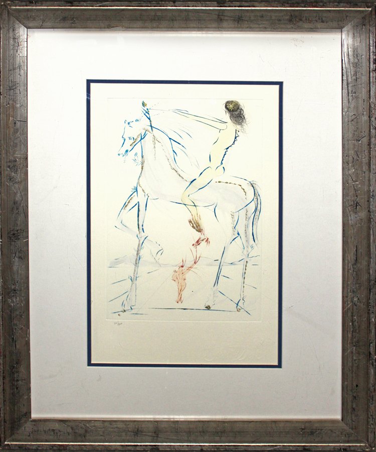 Salvador Dali Signed Custom Framed Lithograph (1 of 1)
