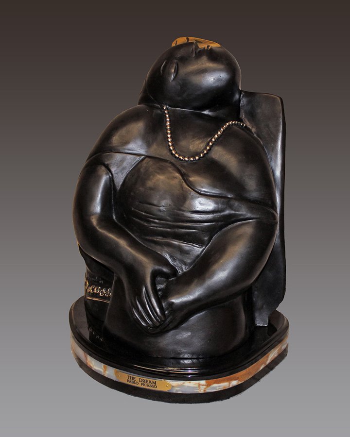 Pablo Picasso The Dream Patinated Bronze Sculpture (1 of 1)