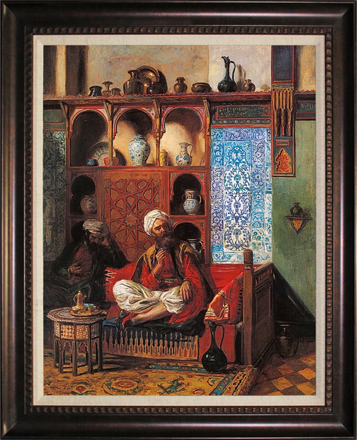 Hand Embellished John Burgess Arabs in the Interior Ltd: After John Burgess Arabs in the Interior Limited Edition hand embellished giclee on canvas. Includes certificate of authenticity. 26x30 inches approx.The signature is in the plate