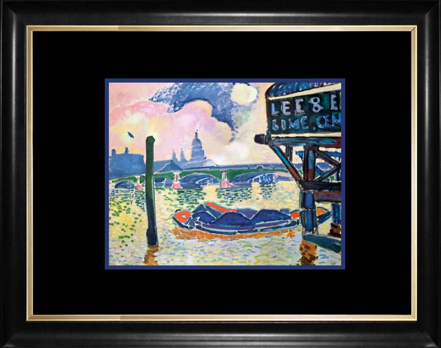 Andre Derain original color plate lithography over 55: Andre Derain plate litho over 55 years old. Approx 20 x 22 inches. Custom framed. Includes certificate of authenticity.