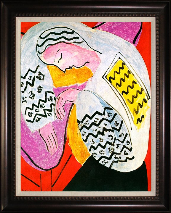 After Henri Matisse-Limited Edition Giclee-The Dream: After Henri Matisse-Limited Edition Giclee-The Dream approx 24 x 30. Includes certificate of authenticity. The signature is in the plate. Custom framed.